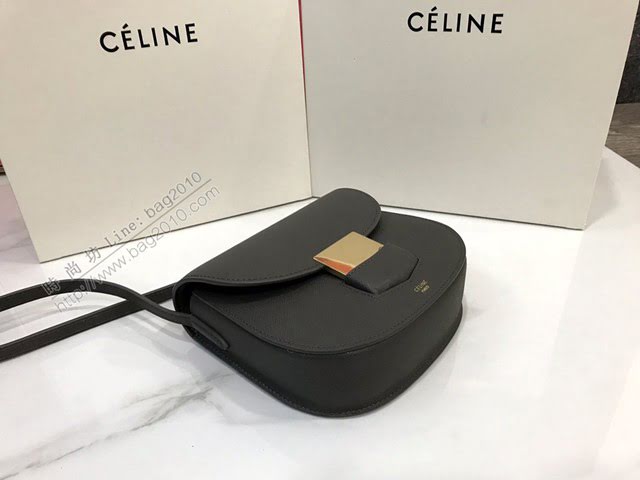 Celine女包 賽琳掌紋牛皮小號單肩斜挎包 Celine Trotteur復古馬鞍包  slyd2001